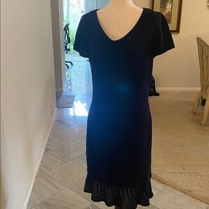 St John Santana knit black dress